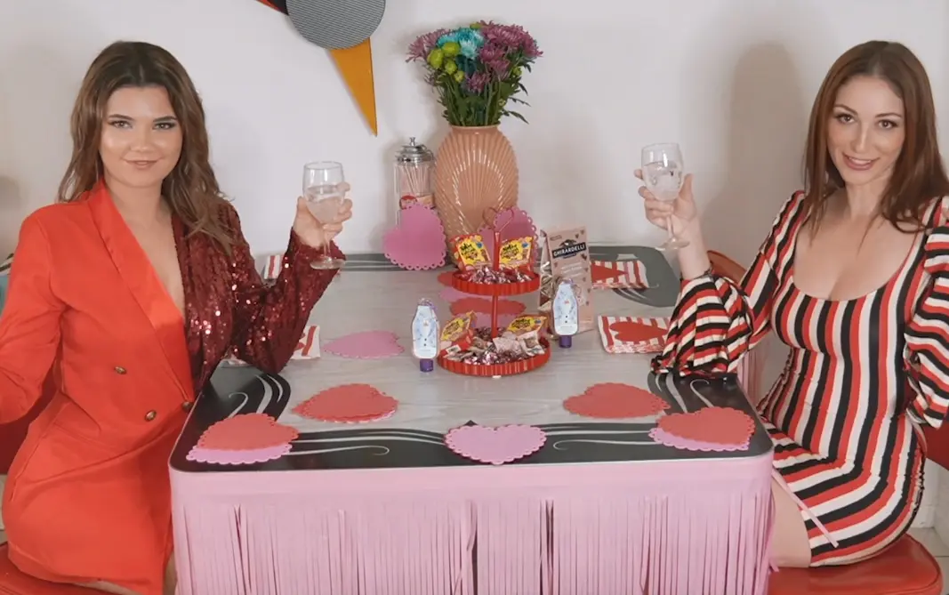 Carlotta and Taylor's Valentine's Day Try-On Haul video.