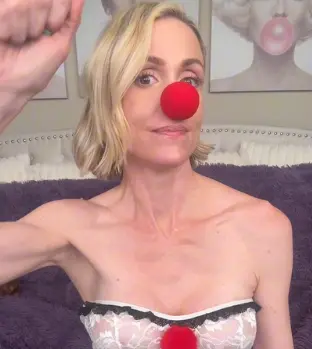 Birthday party clown girl.