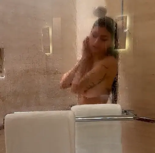 Mia Khalifa taking shower
