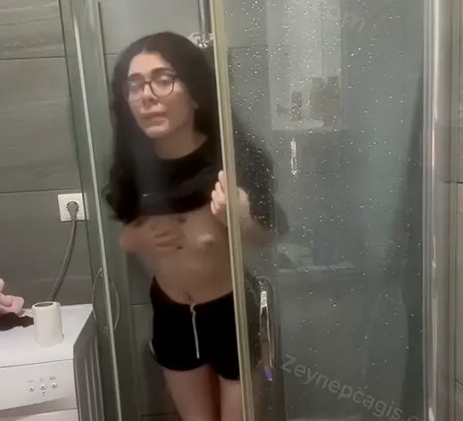 strip and taking shower